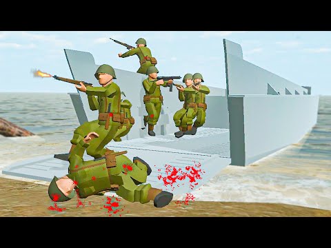 RAVENFIELD - Omaha Beach Massive NPC Wars! Active Ragdoll Physics! 300 Bots Battle! #18