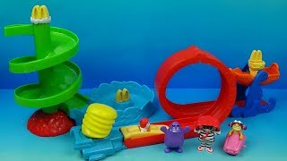 1999 McDonaldLand Amusement Park Play set of 4 Happy Meal Kids toys Video Review