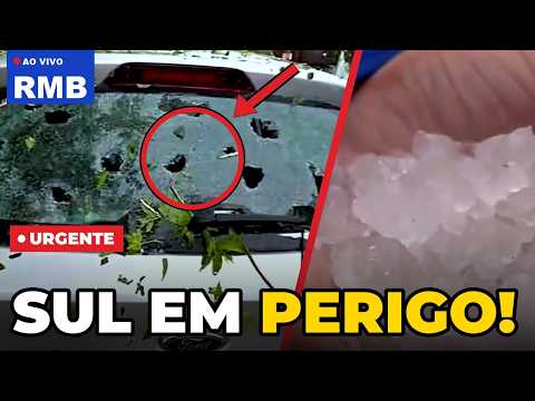 SUL DO BRASIL EM ALERTA — Granizo, Ventos de 80 km/h e 150 mm de Chuva (Atualizações)