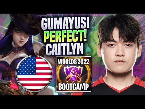 GUMAYUSI PERFECT GAME WITH CAITLYN! - T1 Gumayusi Plays Caitlyn ADC vs Jhin! | Bootcamp 2022