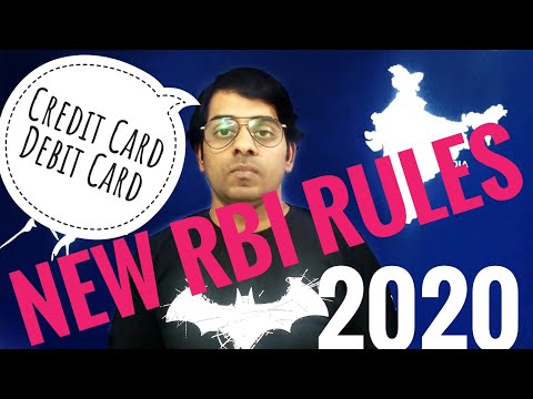 New RBI rules 2020 for Credit Card and Debit Card.