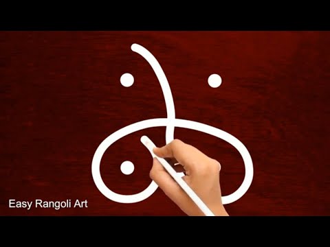 creative rangoli design 2X2 dots | simple rangoli desings | easy small kolam | kolangal