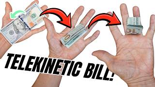 TELEKINESIS?? Bill Folds Itself! 🤯 EASY Magic Trick for Beginners (Self-Folding Bill)