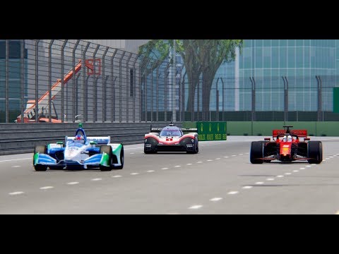 Ferrari F1 2019 vs Porsche 919 Evo vs IndyCar - Singapore