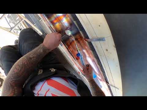 Kupfer hart löten - Live vom Schieferdach in Berlin