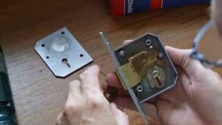 Replace levers in a deadlock, this is a Union lock, Chubb Deadlock type