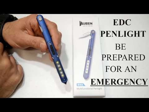 EDC Multi-function Tactical Pen Tool With Flashlight, Attack Head and Knife WUBEN E62