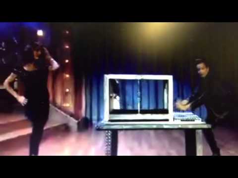 Illusionist Leon Etienne and Romy Low perform on Late Night with Jimmy Fallon
