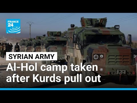 Camp housing djihadist relatives taken by Syrian army after Kurdish-led forces pull out