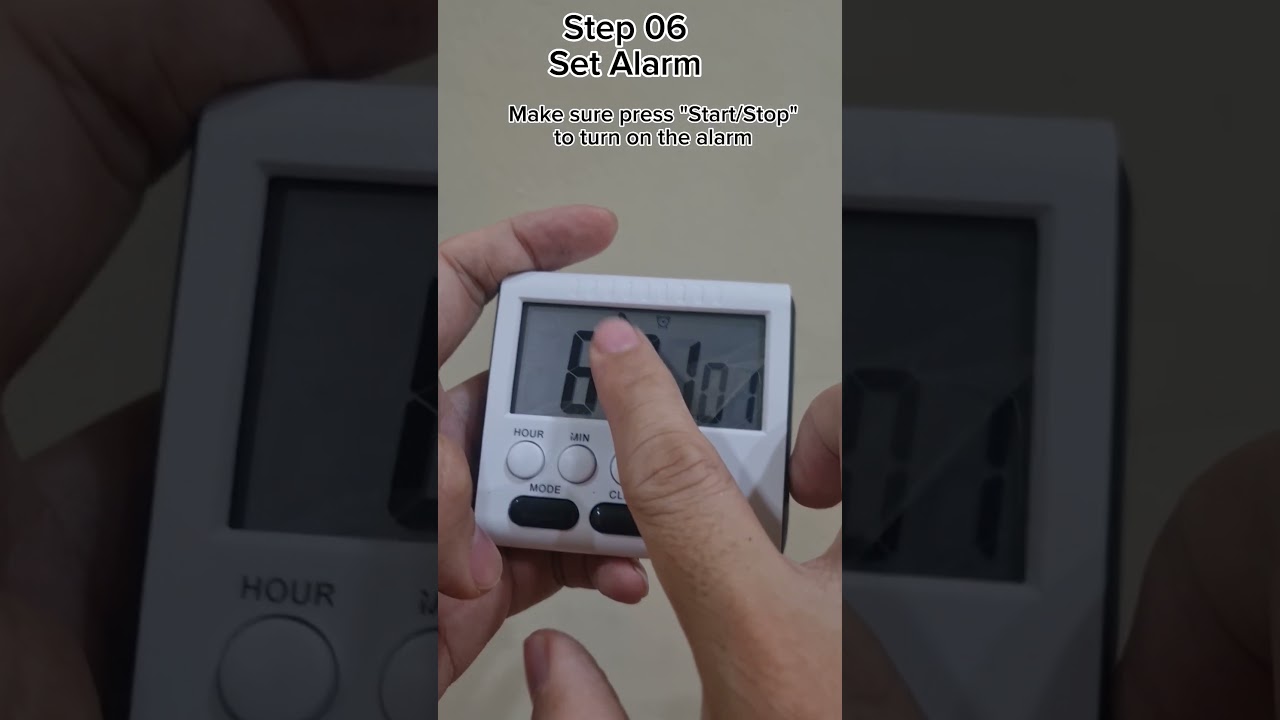 Digital Timer Step 06 set alarm