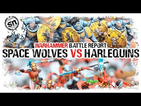 Space Wolves vs Harlequins - Warhammer 40,000 (Battle Report)