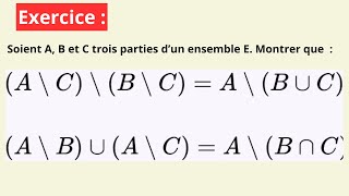 Difference of sets, union and intersection — corrected exercises | Prep (CPGE) MPSI, MP2I, PCSI