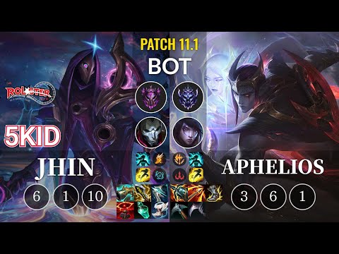 KT 5kid Jhin vs Aphelios Bot - KR Patch 11.1