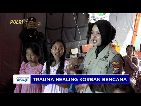 BIRO SDM POLRES LUMAJANG GELAR TRAUMA HEALING BAGI ANAK PENYINTAS ERUPSI SEMERU
