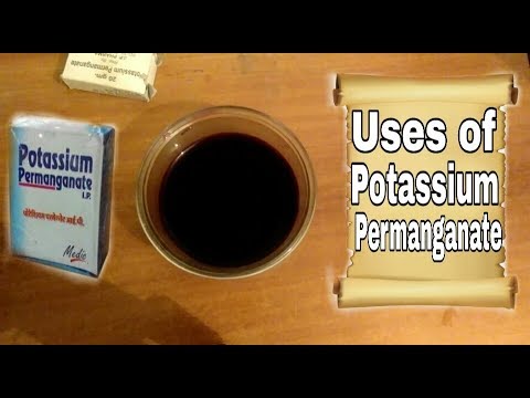 Showing Uses of Potassium Permanganate