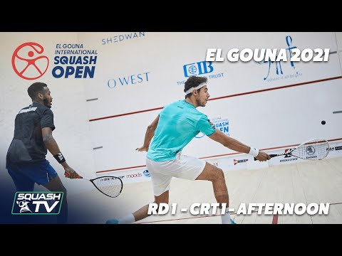 Live Squash: El Gouna 2021 - Rd 1 - Court 1 - Afternoon