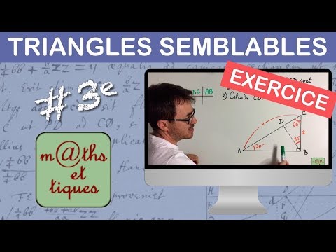 EXERCICE : Utiliser des triangles semblables - Troisième