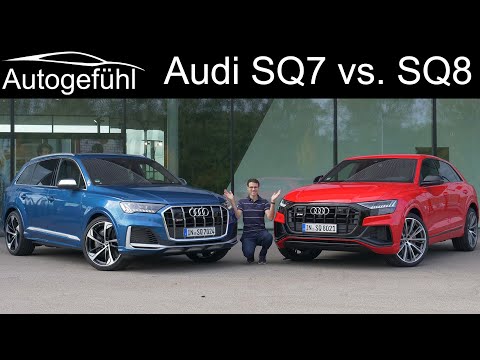 Audi SQ8 V8 vs SQ7 V8 comparison REVIEW petrol performance SUVs 2021 - Autogefühl