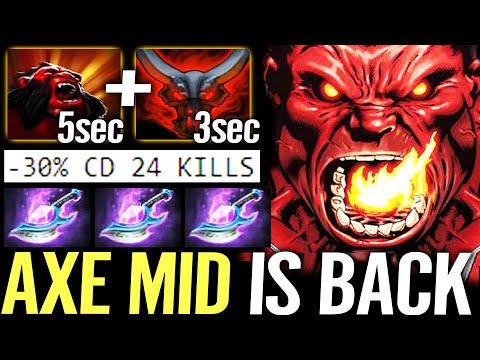 🔥 AXE MID is Back — Arcane Blink + Aghanim NEW STYLE -30% CD Spaming 24Kills by Nine Dota 2 Pro