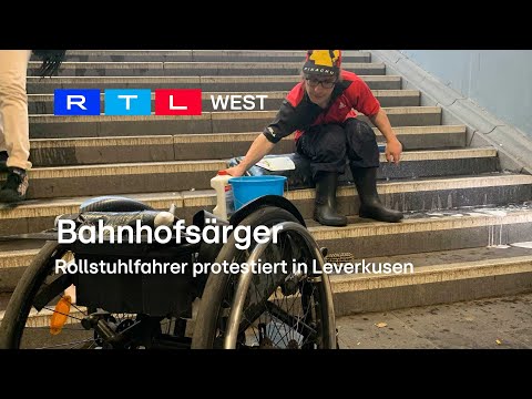 Bahnhofsärger: Rollstuhlfahrer protestiert in Leverkusen | RTL WEST, 17.05.2024