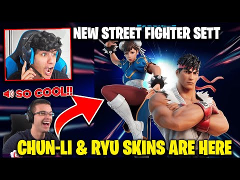 Streamers React To Chun-Li And Ryu Skins In Fortnite Street Fighter Skins In New Item Shop