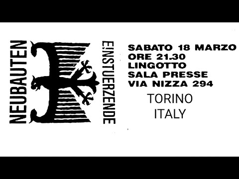 Einstürzende Neubauten - Sala Presse Lingotto, Turin, Italy, 18 mar 1989