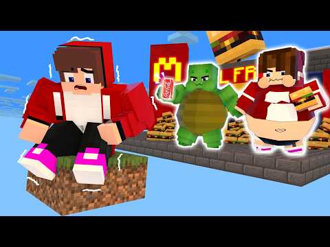 Fat Mikey and Girl Kicked JJ Strong Out from ONE CHUNK - Maizen Minecraft Animation