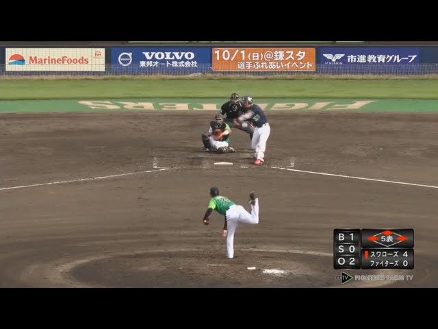 【ファーム】1アウト満塁からの登板で無失点!! ファイターズ・榎下が好リリーフ!! 2017/9/30 F-S(ファーム)