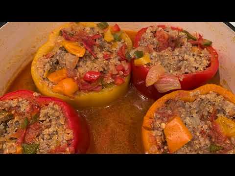 Stuffed Bell Peppers | IMPOSSIBLE MEAT RECIPE | PLANT-BASED | Фаршированные Перцы | ПОСТНЫЙ Рецепт