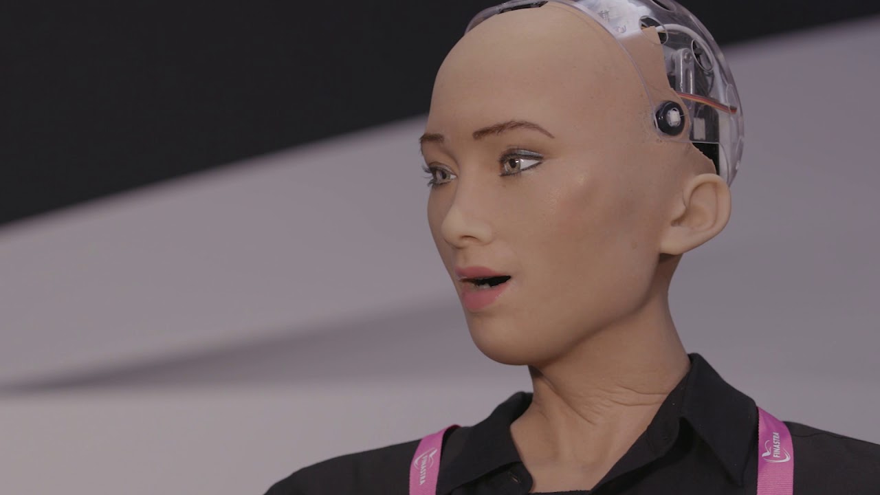 Sophia the robot on the future of AI in financial services