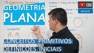 ⭕ Conceitos Primitivos e Definições iniciais - GEOMETRIA PLANA (aula 01)