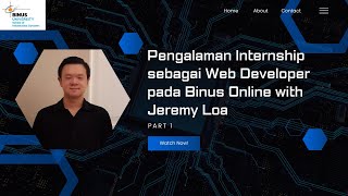 Pengalaman Internship sebagai Web Developer pada Binus Online with Jeremy Loa PART 2