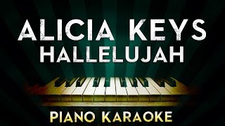 Alicia Keys - Hallelujah | Piano Instrumental Karaoke Instrumental Lyrics Cover Sing