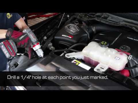 How to Install aFe POWER 14-16 RAM 1500 EcoDiesel V6-3.0L (td) Dynamic Air Scoop (54-72006-S)