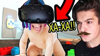 НЕПОСЛУШНЫЙ РЕБЁНОК УБИЛ ПАПОЧКУ ТОКОМ!!! (СИМУЛЯТОР РЕБЁНКА BABY HANDS VR)