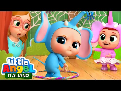 Un elefante si dondolava | Spettacolo nella scuola materna | Little Angel Italiano