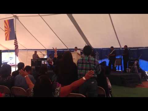 2013 Gene Martinez singing at Harrison Mann Ministries tent