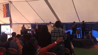 2013 Gene Martinez singing at Harrison Mann Ministries tent
