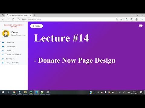 14 Python Django Project || Donation Management System || Hindi