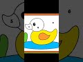 Five little ducks went swimming|| #ducks #cartoon #kids  #colour #draw #trending #shorts