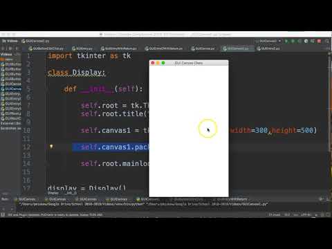 Python 3 Tkinter Gui Canvas Class