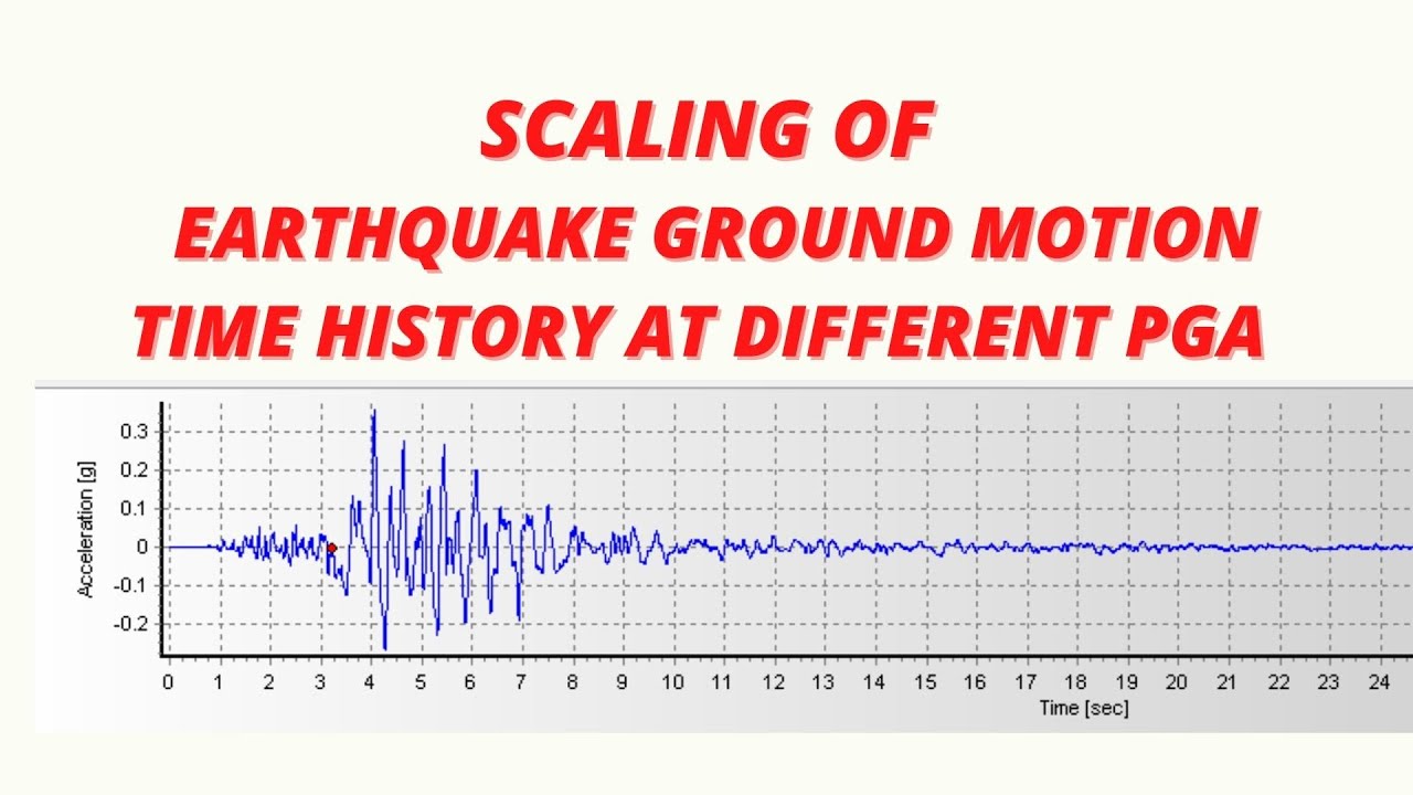 SCALING OF EARTHQUAKE GROUND MOTION TIME HISTORY AT DIFFERENT PGA  (SCALE FACTOR)