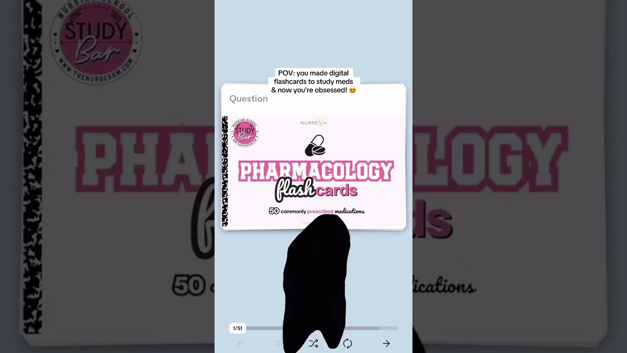 💊 Digital Pharm Flashcards 👉🏾 Included in my Pharmacology Game Night Workbook