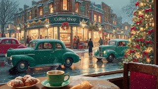 Cozy 1950s Vintage Christmas Coffee Shop 🎄 Oldies Playing in Another Room for the Holidays