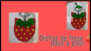 Disfraz de fresa.🍓. paso a paso en fieltro. DIY