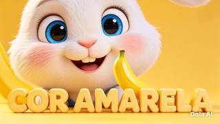 "A BANANA ENGRAÇADA DO PIPO! 🍌✨ Aprenda a Cor Amarela (Série Frutas)"