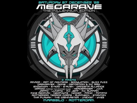 Megarave Millennium Specia! live sets by: • The Darkraver • DJ JDA • Dione • DJ Distortion & Ruffian