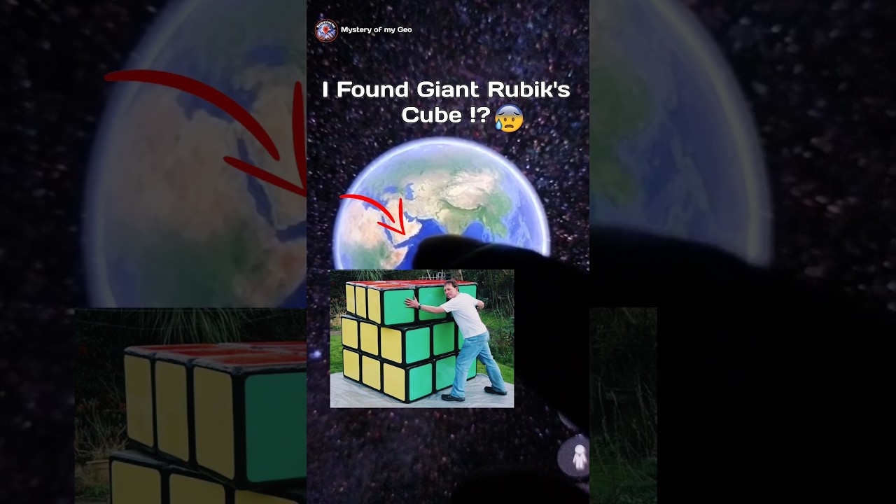 I Found Giant Rubik's Cube on Google Earth!? 😰 💥 #shorts #mysteryofmygeo