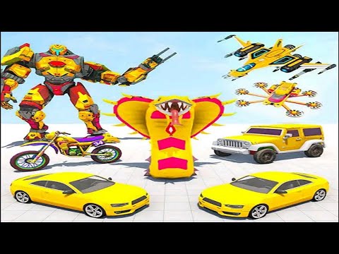 Snake Car Robot Transform War: Red Robot Multi Transform - Android iOS Gameplay
