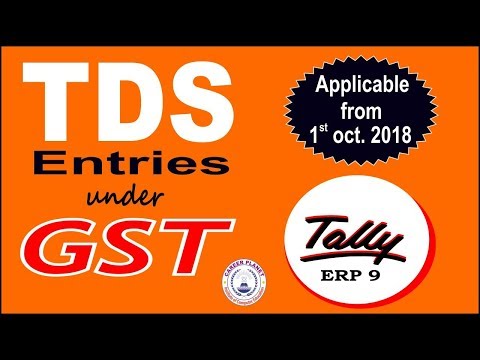TDS Entries in GST Tally ERP 9| TDS Adjustment in GST| TDS Credit in GST |TDS in Tally GST Part 119